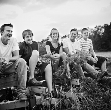 Family time on an NH farm, farm life. Black & White Photo. New Hampshire Family Photographers - Birch Blaze Studios
