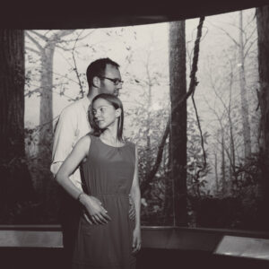 Birchblaze in New York City, couples' portrait at the American Museum of Natural History.