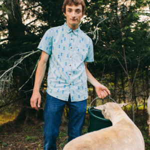 Southern Maine senior photography by Birch Blaze Studios. A young man with his sheep herd in Maine.